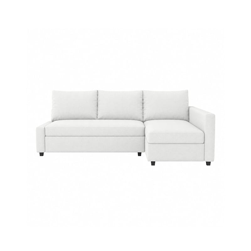 FRIHETEN Sofa Bed with Right Chaise Cover-Canvas Pure white