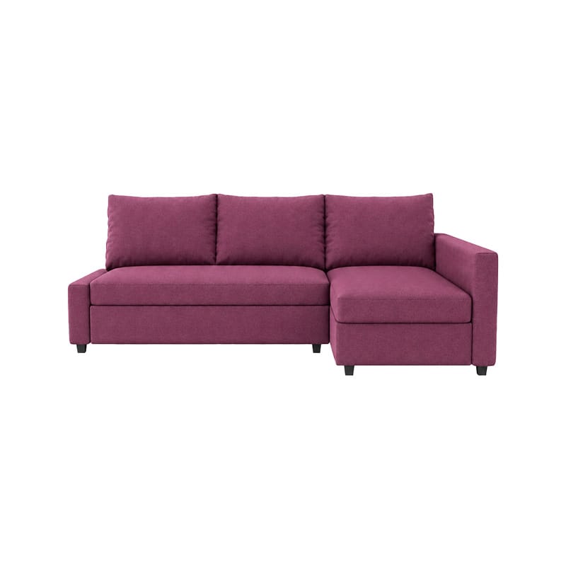 FRIHETEN Sofa Bed with Right Chaise Cover-Canvas Berry plum