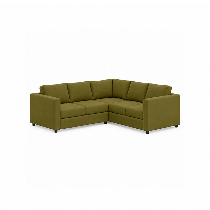 Finnala 4 Seat Corner Sofa Cover-Velvet olive