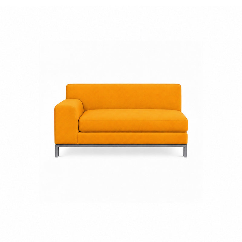 Kramfors 2 Seater Sofa with Left Arm Cover-Velvet yellow