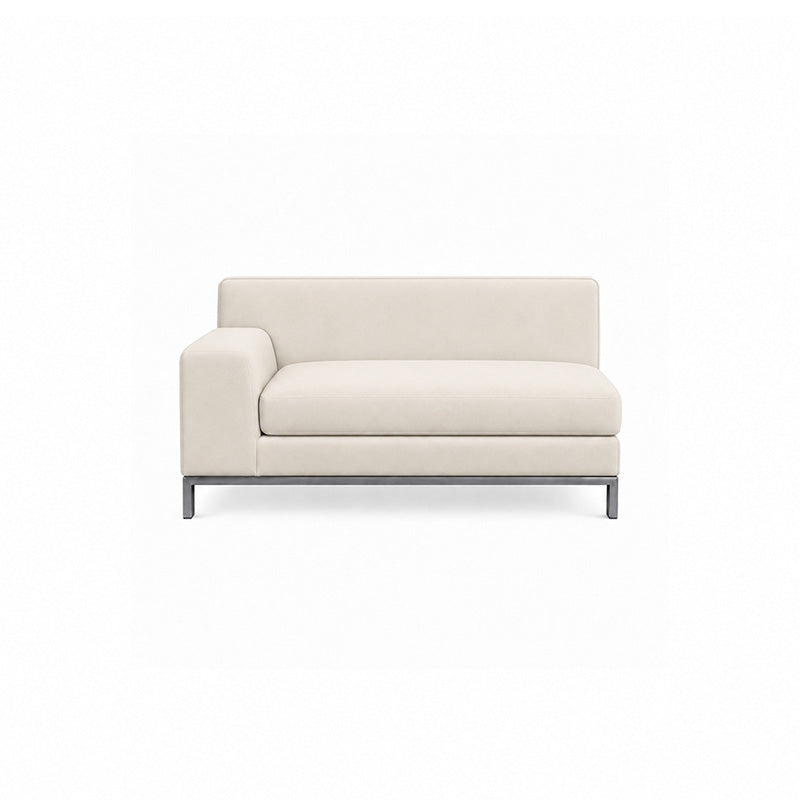 Kramfors 2 Seater Sofa with Left Arm Cover-Velvet beige