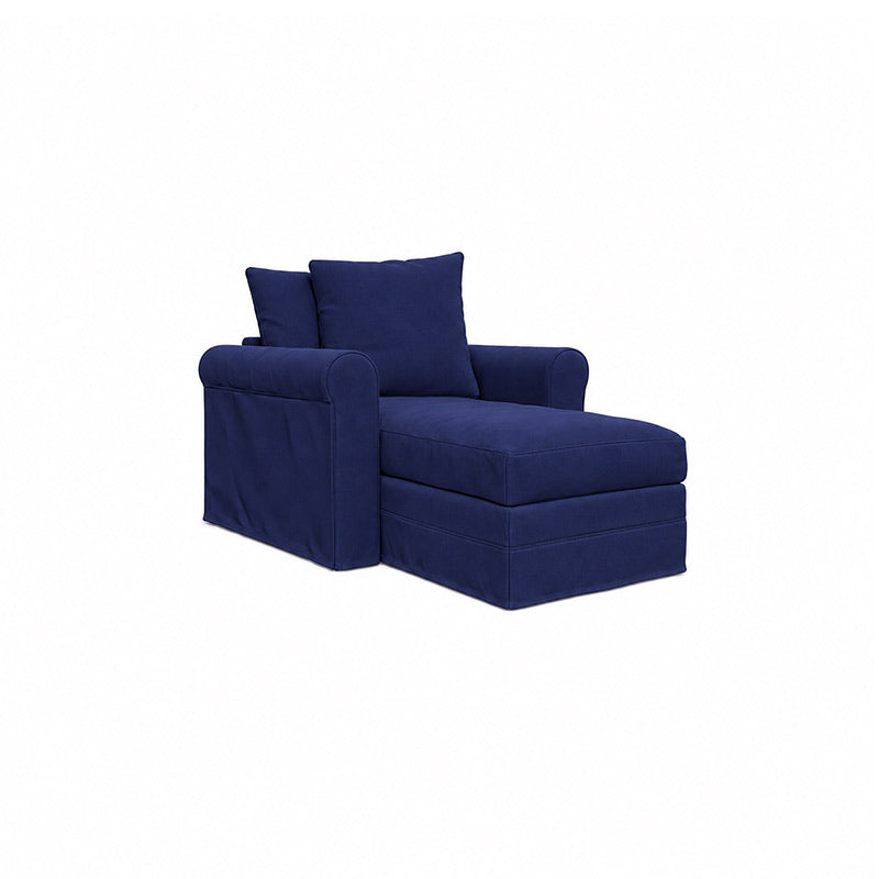 Grönlid Chaise Lounge Cover-Velvet cobalt blue