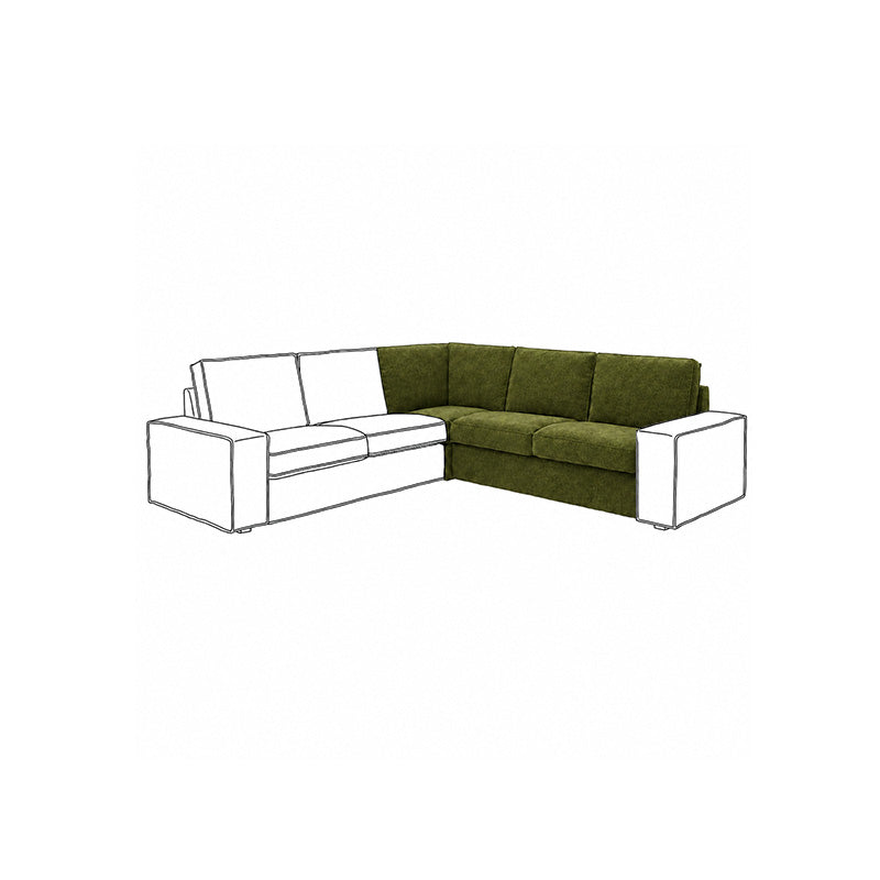 KIVIK Corner Section Sofa Cover-Chenille Winter Moss