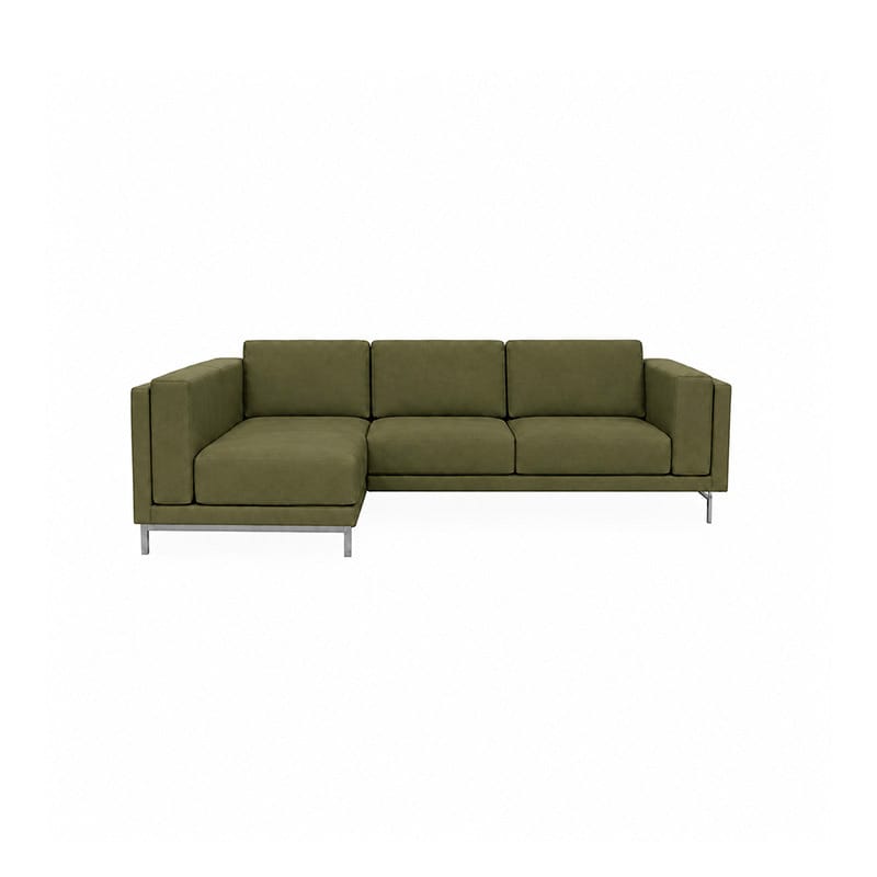 Nockeby 3 Seat Sofa with Left Chaise Cover-Chenille Winter Moss