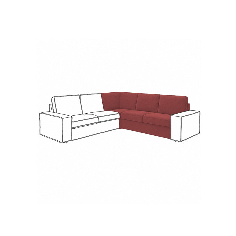 KIVIK Corner Section Sofa Cover-Chenille Burnt Brick