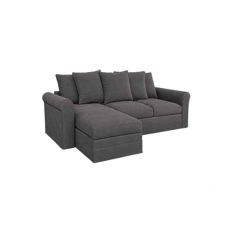 Grönlid 3 Seater with Chaise Sofa Cover-Structural Weave charcoal