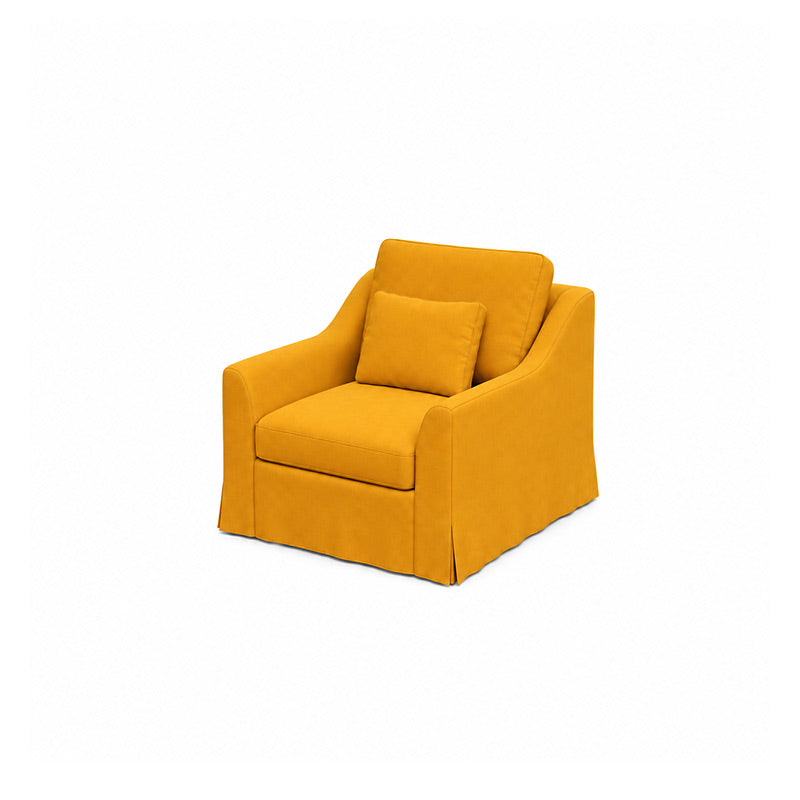 Färlöv Armchair Cover-Corduroy Mustard