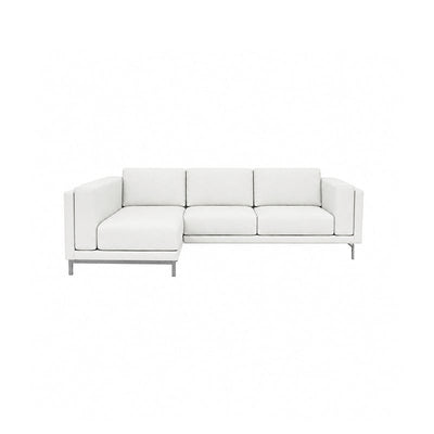 Nockeby 3 Seat Sofa with Left Chaise Cover-Canvas Ivory