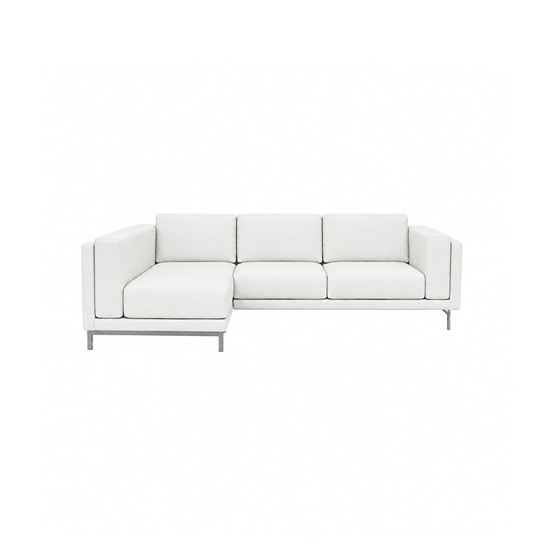 Nockeby 3 Seat Sofa with Left Chaise Cover-Canvas Ivory