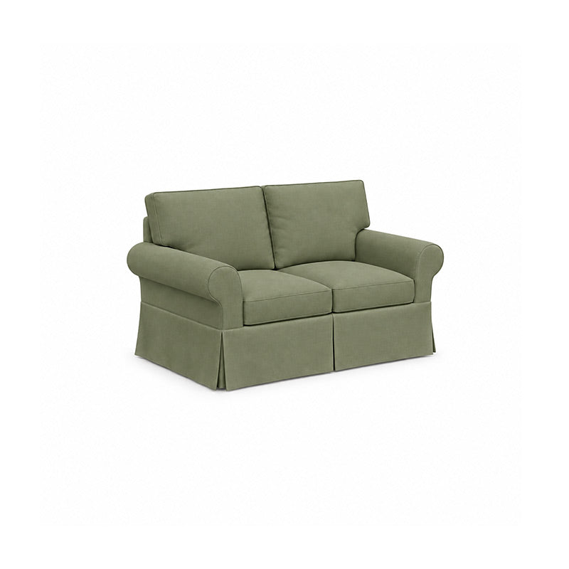 Pottery Barn Basic 2 Seater Sofa-Chenille Cypress Green