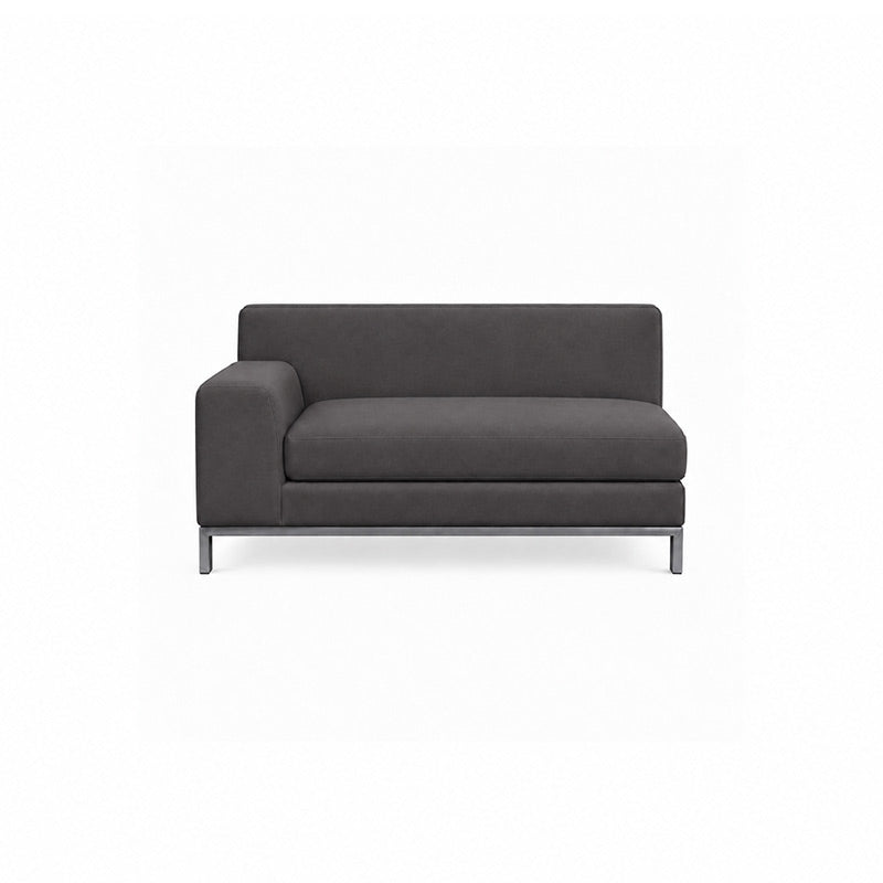 Kramfors 2 Seater Sofa with Left Arm Cover-Velvet gray