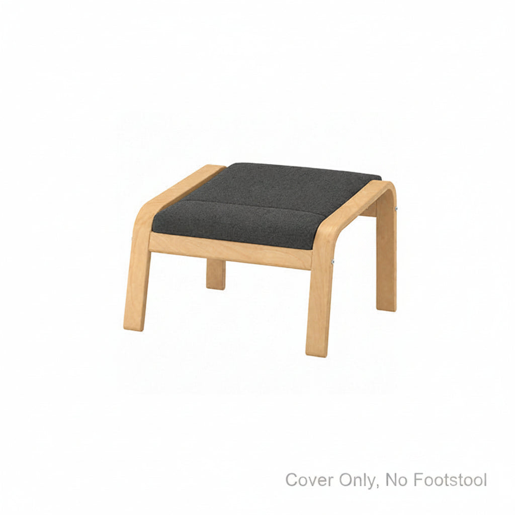 POANG Footstool Cover 1-Chenille Graphite