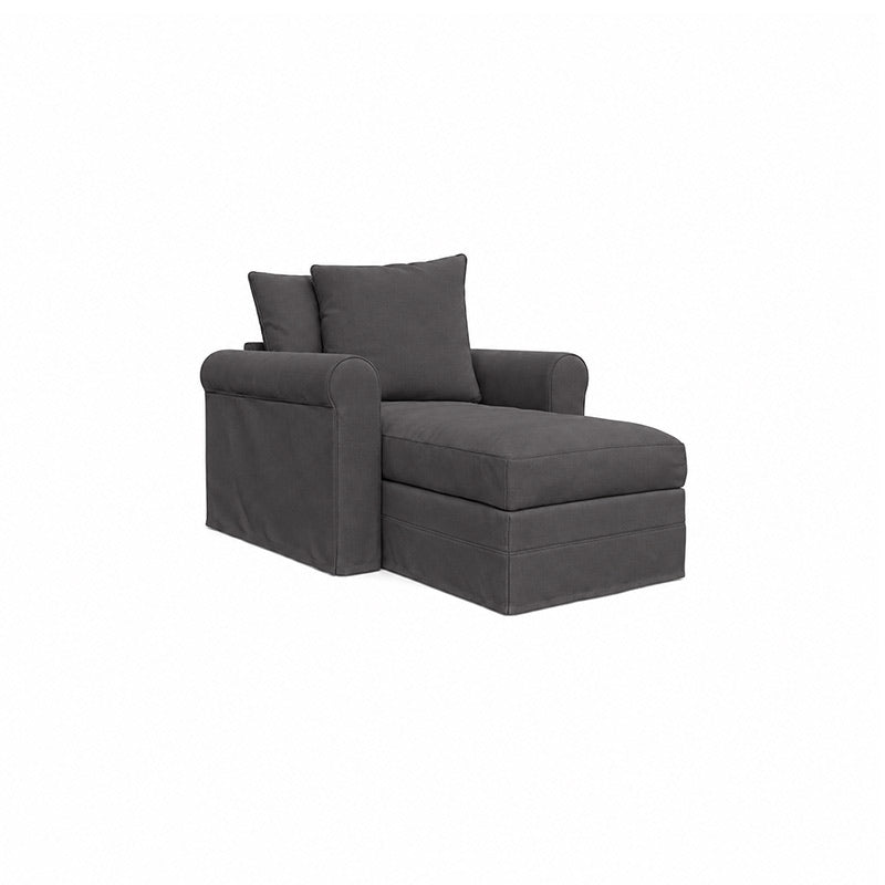 Grönlid Chaise Lounge Cover-Velvet gray