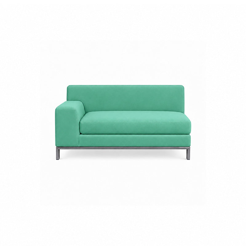 Kramfors 2 Seater Sofa with Left Arm Cover-Velvet cyan