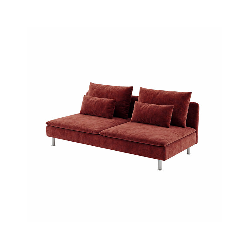 SODERHAMN 3-Seat Section Sofa Cover-Chenille Burnt Brick