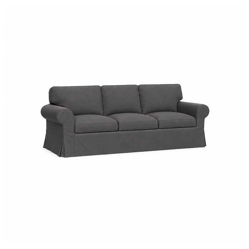 Ektorp 3.5 Seater Sofa Cover-Velvet gray