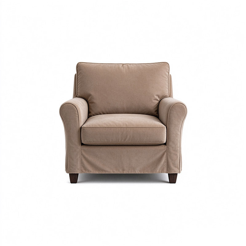Angby Armchair Cover-Canvas Oatmeal