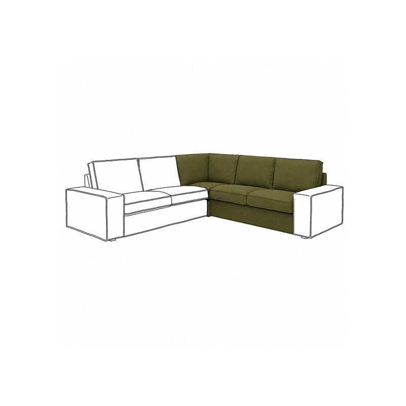 KIVIK Corner Section Sofa Cover-Microfiber Olive