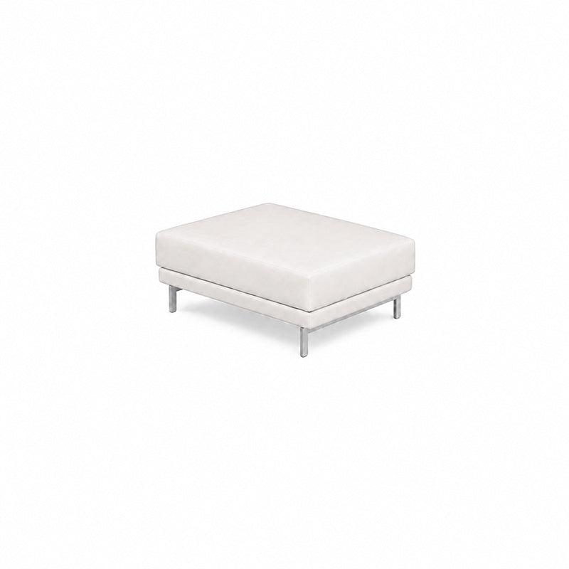Nockeby Footstool Cover-Microfiber Ivory
