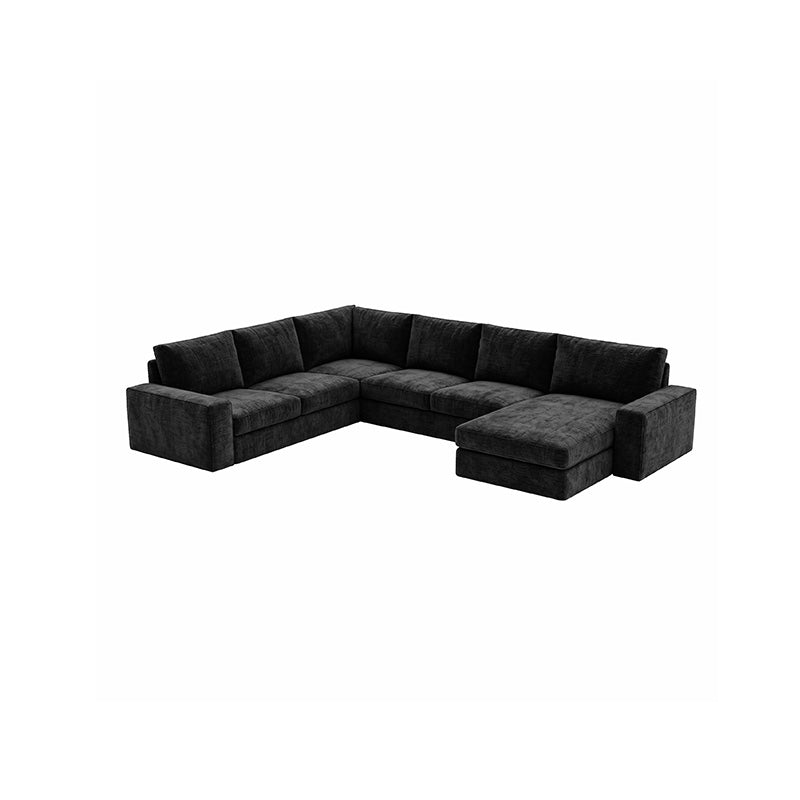 Funda de sofá de 5 plazas con chaise longue KIVIK - Grafito chenilla