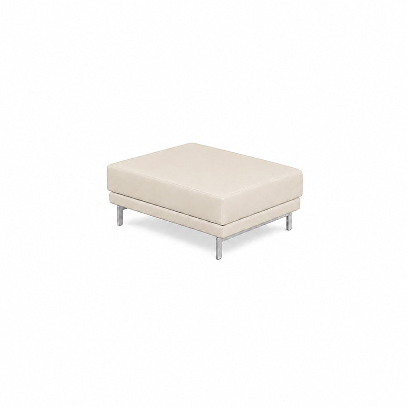 Nockeby Footstool Cover-Velvet beige