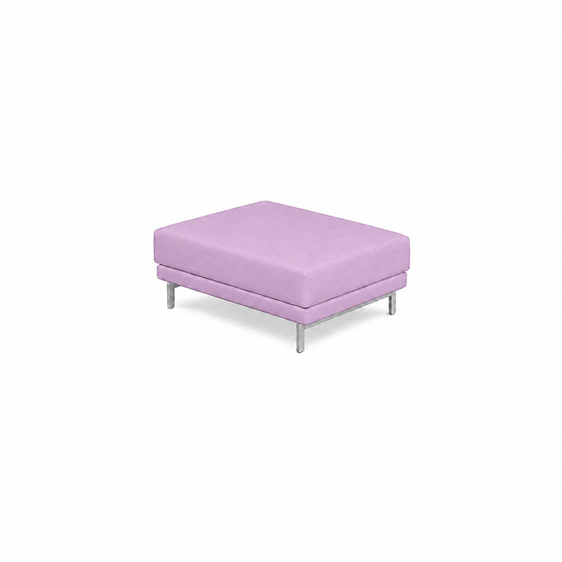 Nockeby Footstool Cover-Velvet Dusty rose