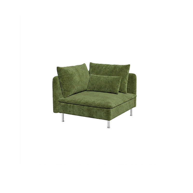 Funda de sofá seccional de esquina SODERHAMN-Chenilla verde ciprés