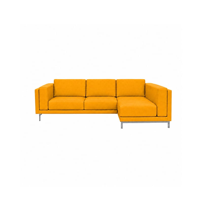 Nockeby 3 Seat Sofa with Right Chaise Cover-Velvet Yellow