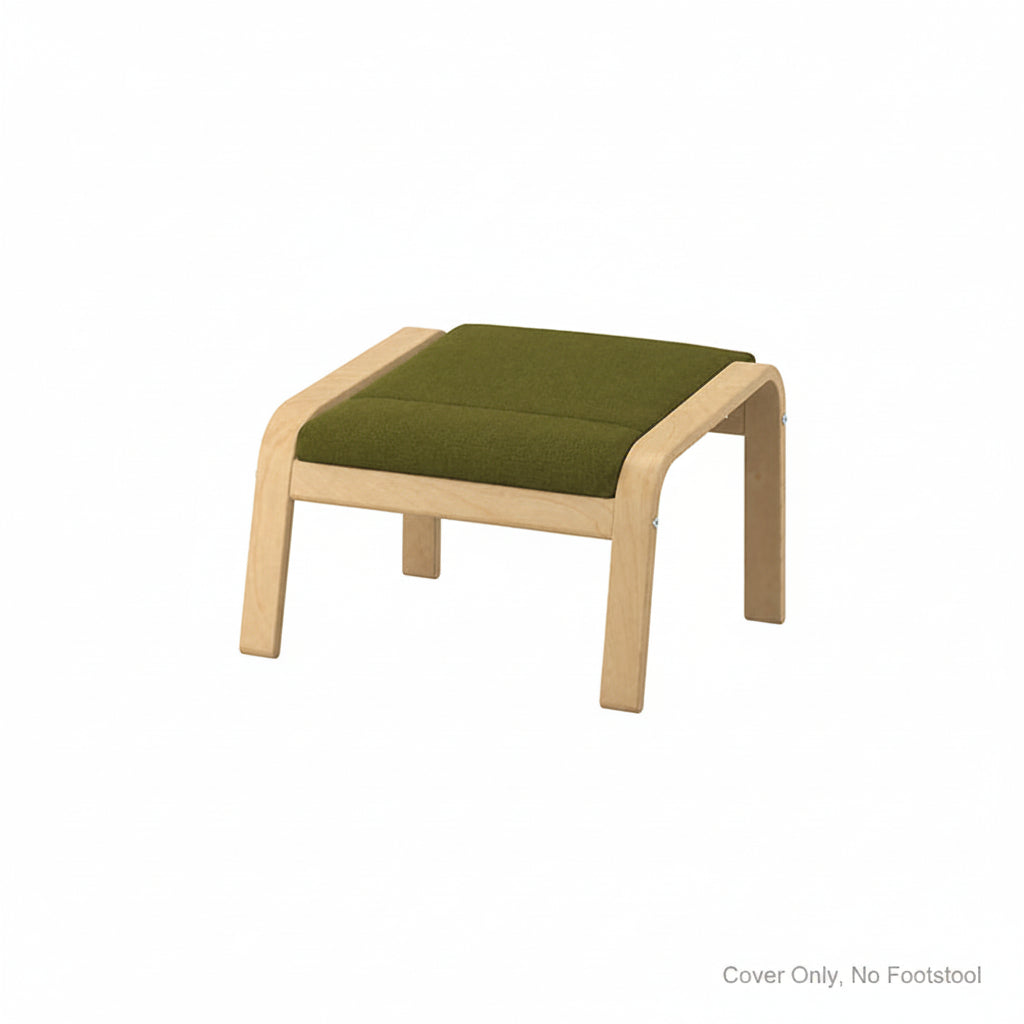 POANG Footstool Cover 1-Microfiber Olive