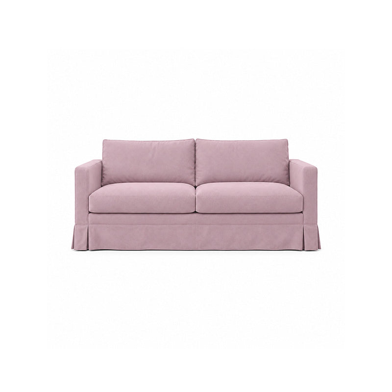 Karlstad 3 Seater Long Skirt Sofa Cover-Velvet Dusty rose