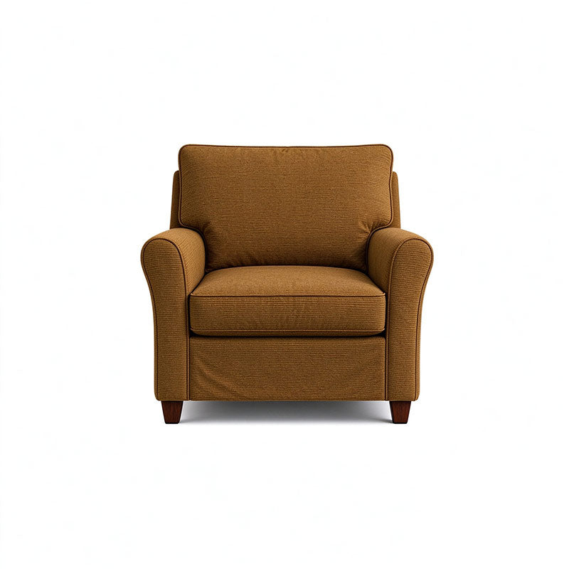 Angby Armchair Cover-Patterned Weave Antique Gold