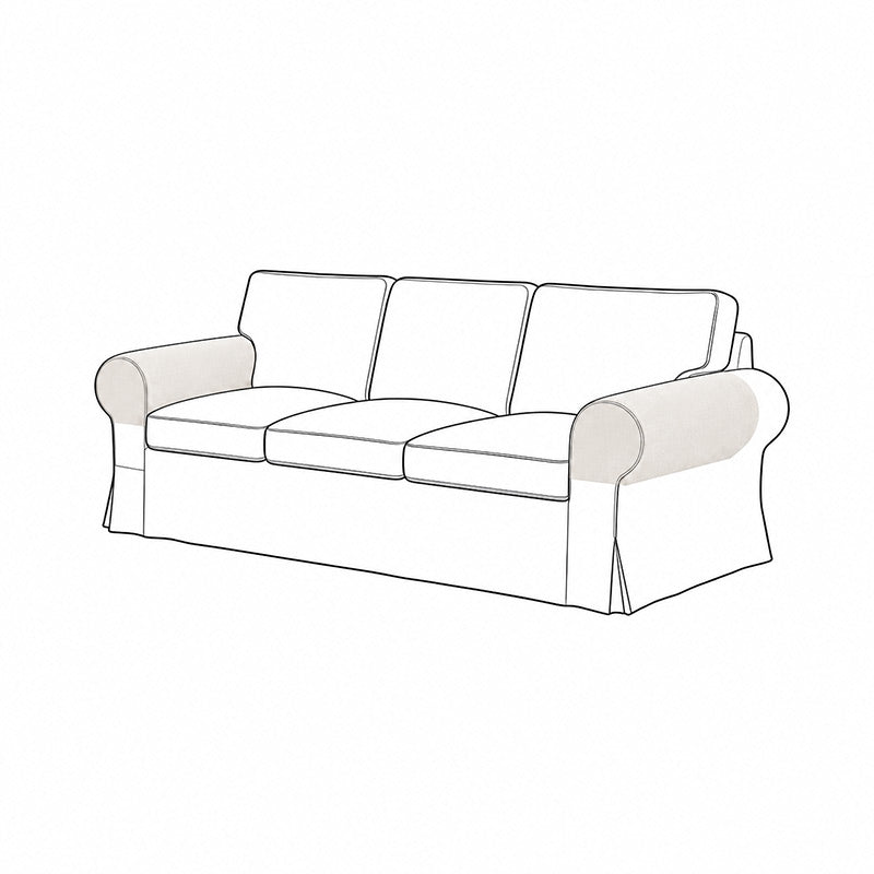 Round Armrest Slipcovers-Microfiber Beige