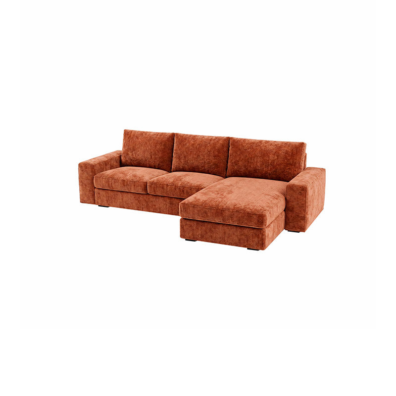 KIVIK 3-Seat Sofa Set with Chaise-Chenille Terracotta