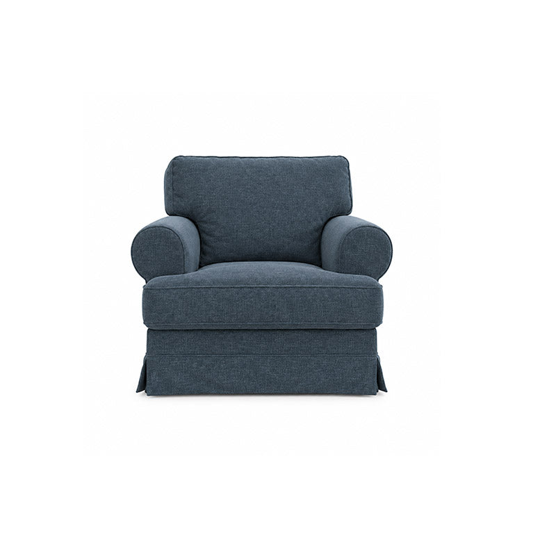 Barkaby Armchair Cover-Chenille Blue Mirage