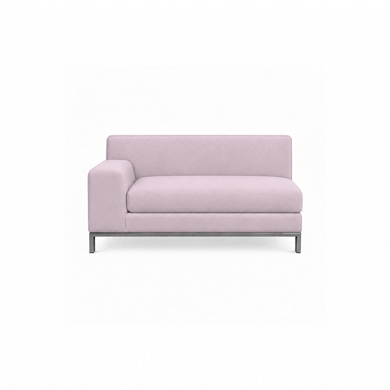 Kramfors 2 Seater Sofa with Left Arm Cover-Velvet Dusty rose