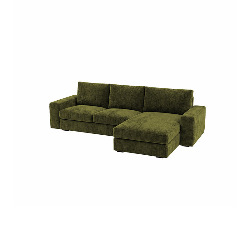 KIVIK 3-Seat Sofa Set with Chaise-Chenille Winter Moss