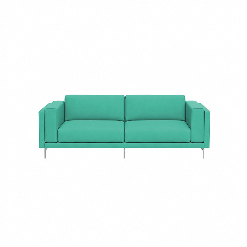 Nockeby 3 Seater Sofa Cover-Velvet Cyan