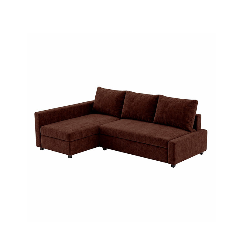 FRIHETEN Sofa Bed with Left Chaise Cover-Chenille Chestnut