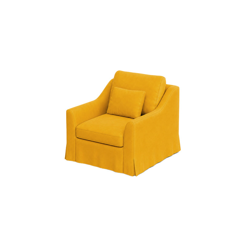 Färlöv Armchair Cover-Velvet yellow