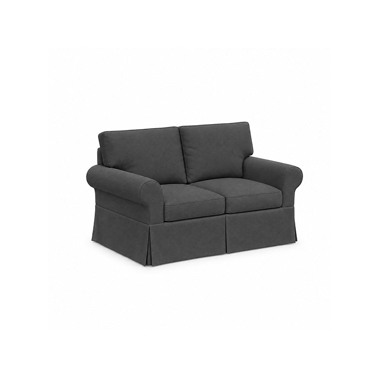 Pottery Barn Basic 2 Seater Sofa-Canvas Charcoal