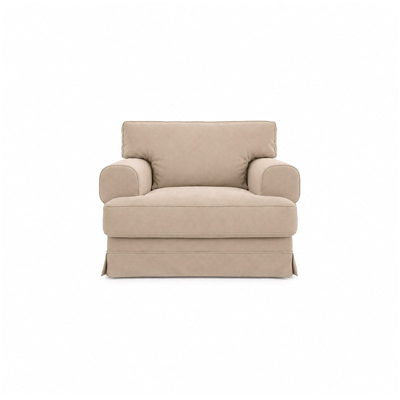 Ekeskog Armchair Cover-Canvas Oatmeal