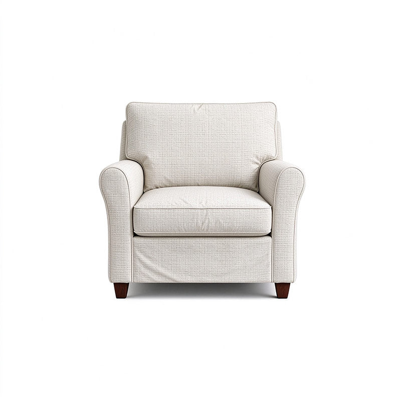 Angby Armchair Cover-Patterned Weave Cream