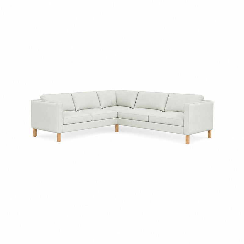 KARLSTAD Corner Sofa Cover (2+3)-Canvas Pure white