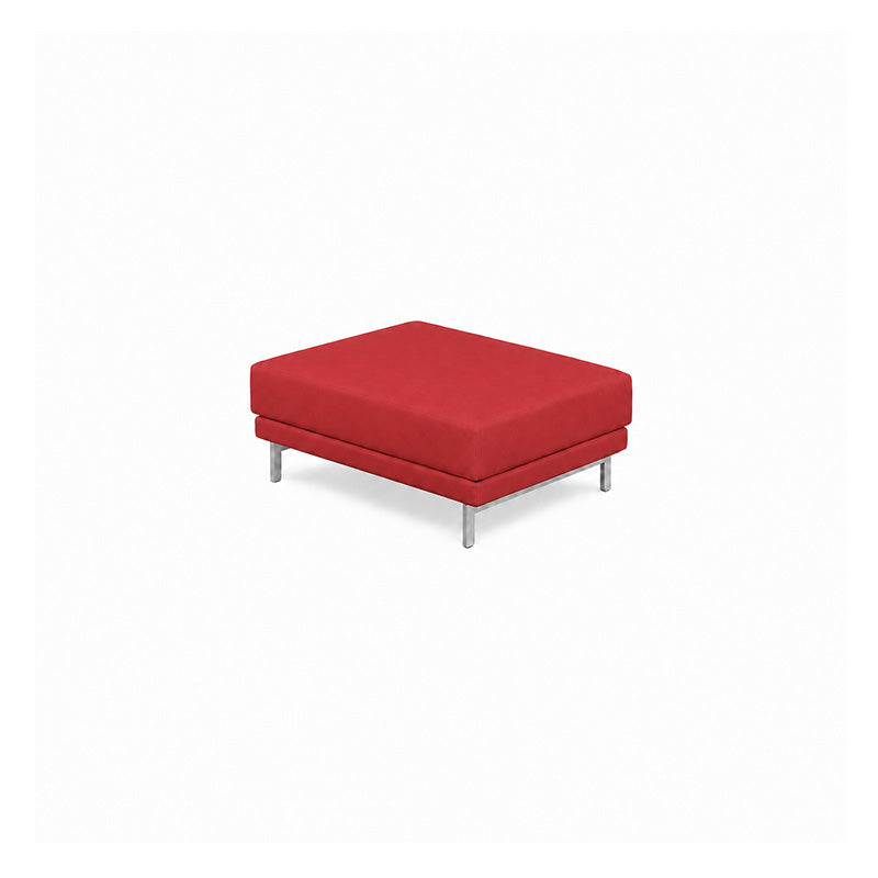 Nockeby Footstool Cover-Chenille Burnt Brick