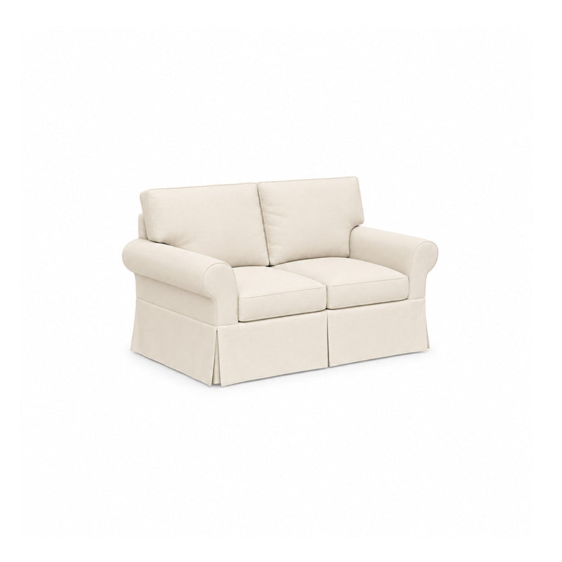 Pottery Barn Basic 2 Seater Sofa-Velvet beige