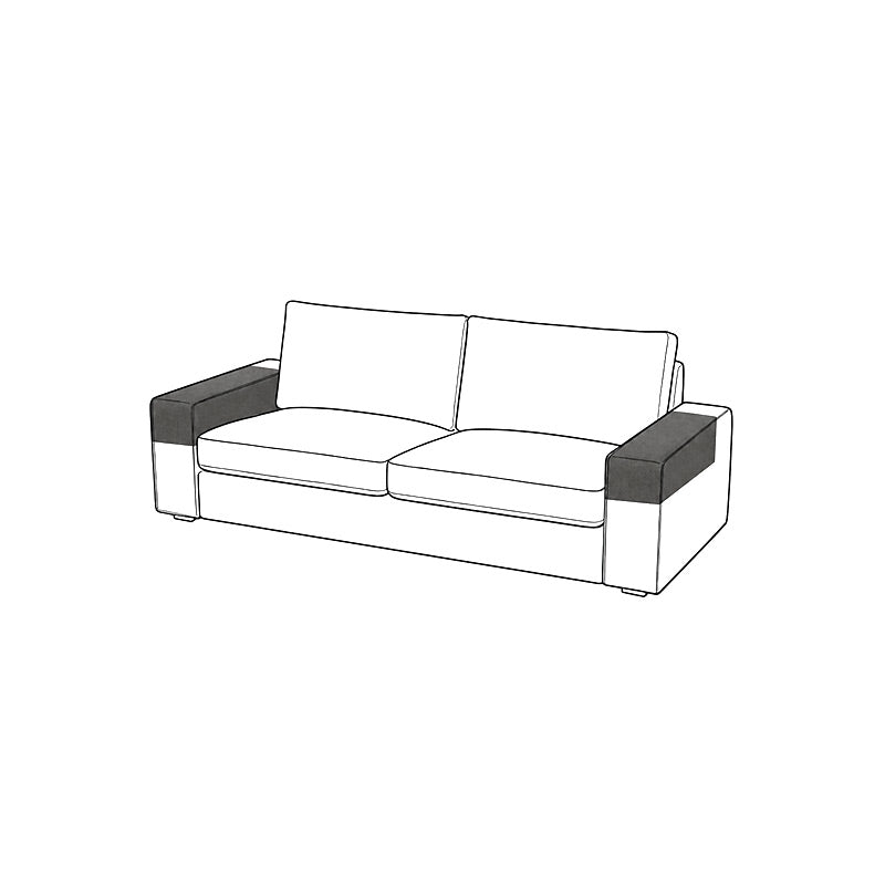 Square Sofa Armrest Covers-Microfiber Ash