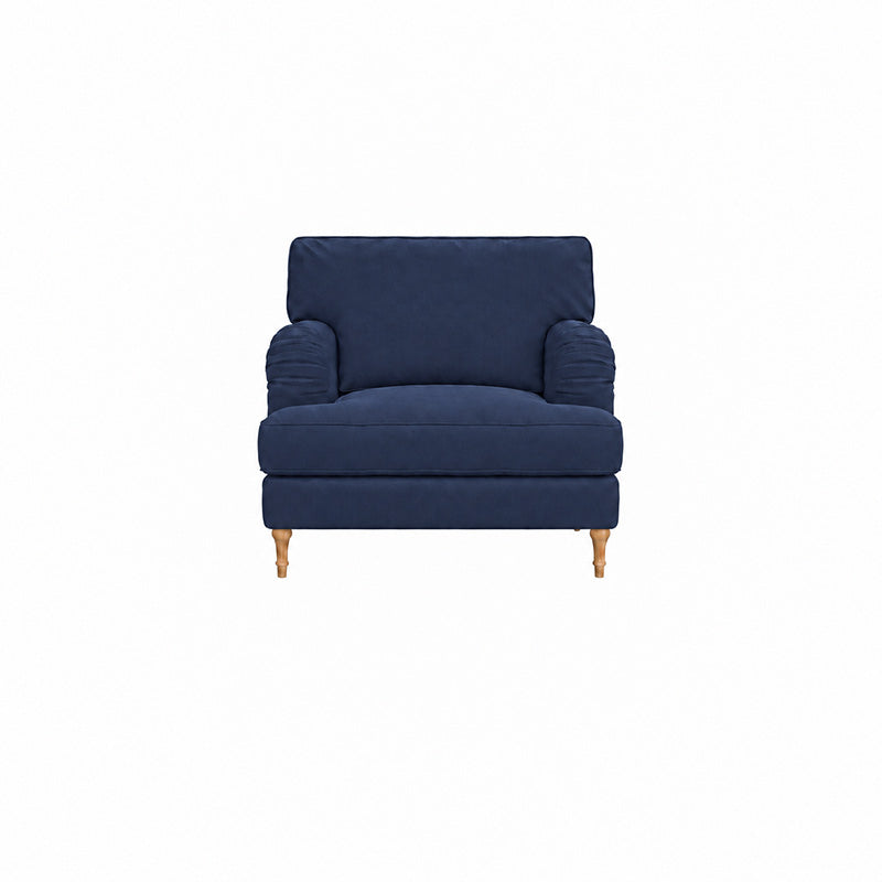 Stocksund Armchair Cover-Structural Weave navy