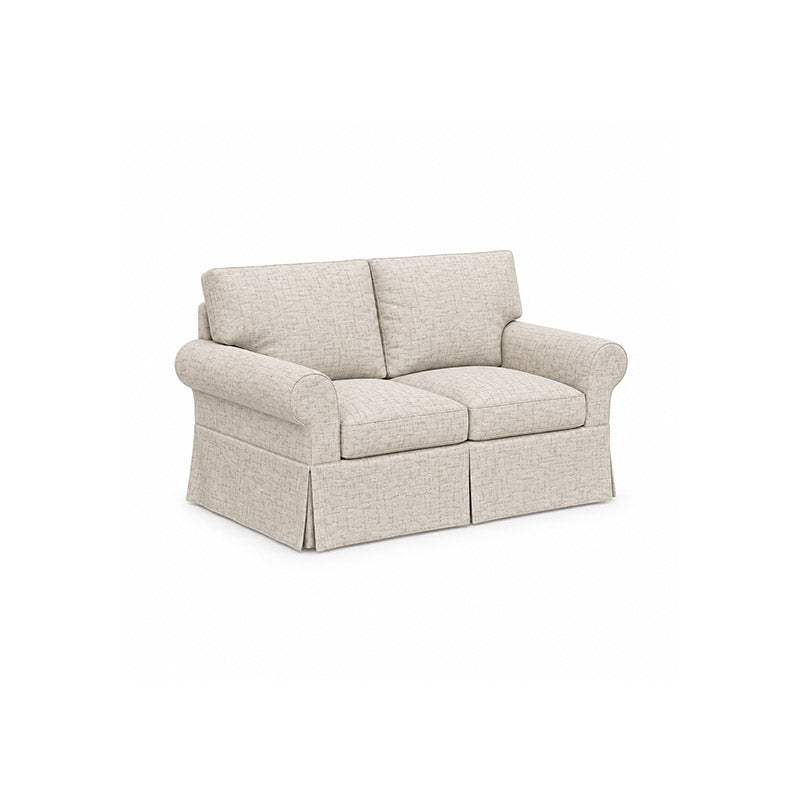 Pottery Barn Basic 2 Seater Sofa-Patterned Weave Cream