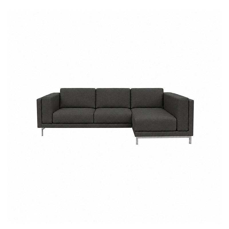 Nockeby 3 Seat Sofa with Right Chaise Cover-Canvas Charcoal