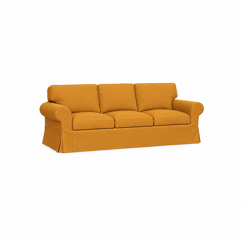 Ektorp 3.5 Seater Sofa Cover-Corduroy Mustard